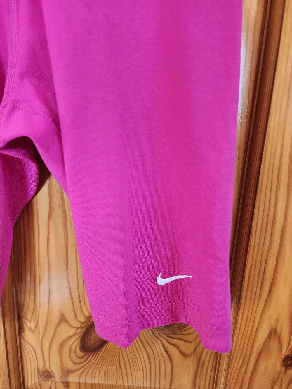 Nike Women's Hot Pink Athletic Bike Shorts with Swoosh, Size S